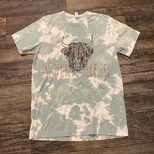 EUC “Heifer Please” long haired highland cattle shirt, womens medium tshirt top